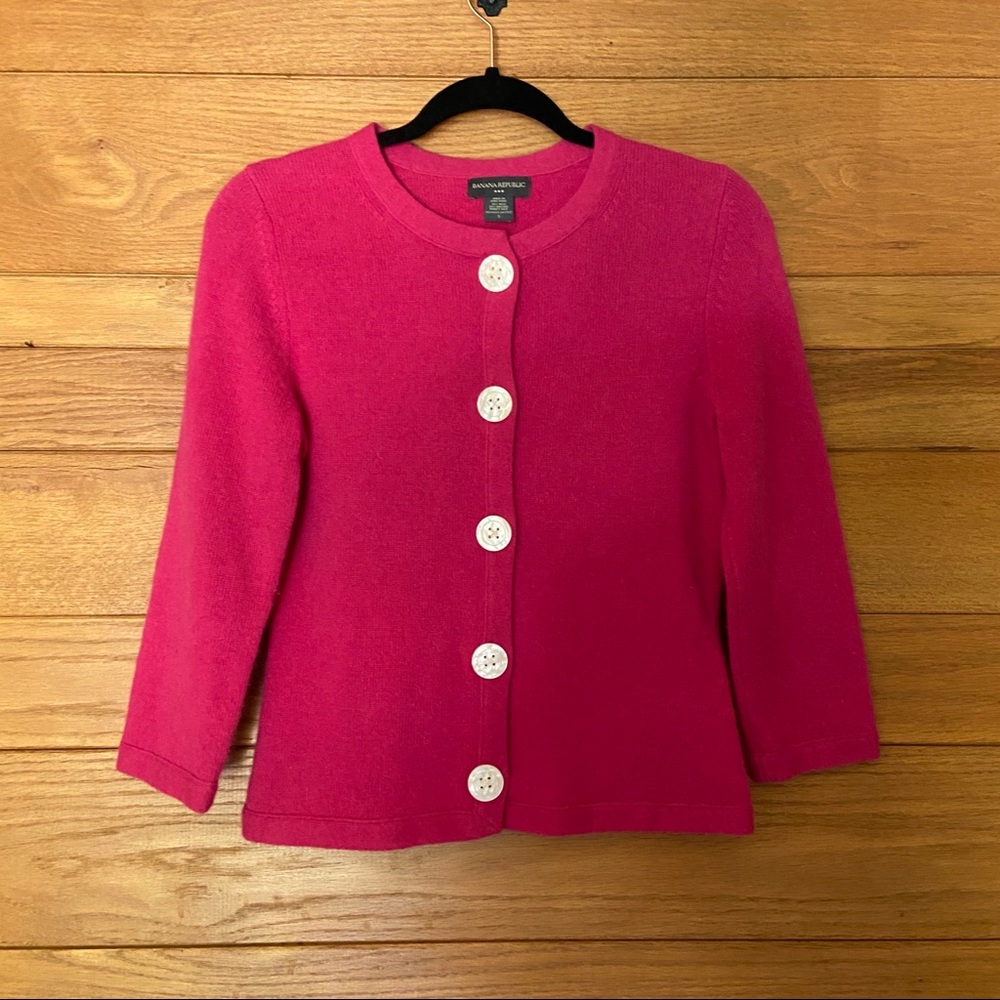 Banana Republic Y2K angora wool blend cardigan
